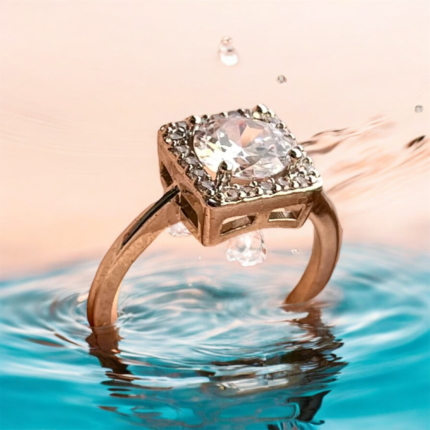 AD diamond stud ring