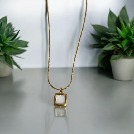 white stone pendant